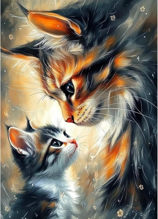 Diamond Painting Kits for Adults,Cats 5D DIY Kit Full Drill