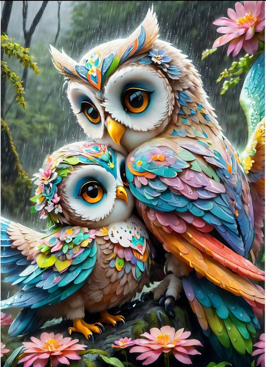 DPHERO Colorful Owl Diamond Painting Kits for Adults