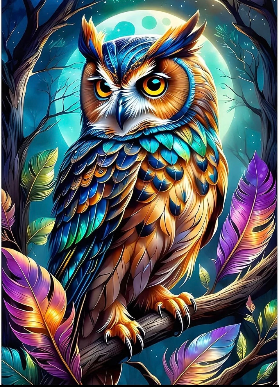 Fantasy Owl Diamond Painting Kits for Beginners, Adults,kids, 5D DIY