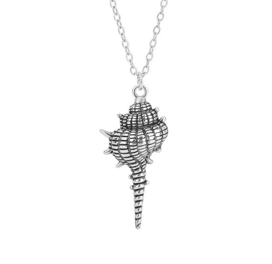 Seashell Retro Pendant Necklace Pendant Silver Women Girls Gifts
