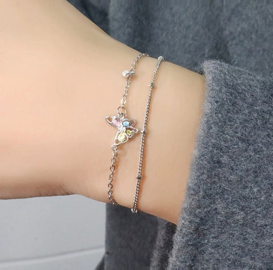 Crystal Butteffly Chain Cute Bracelet