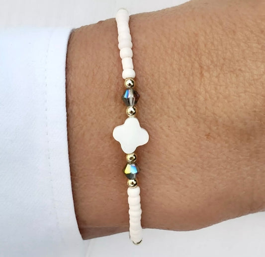 Dainty MOP Shell Bracelet Wedding Vintage Elegant Bangle Summer Jewellery Gift