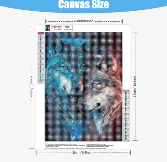 5D DIY Diamond Art Kit Wolf