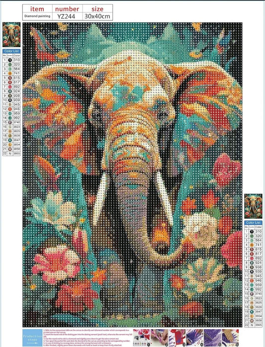 DPHERO 5D Elephant Diamond Painting Kits for Adults