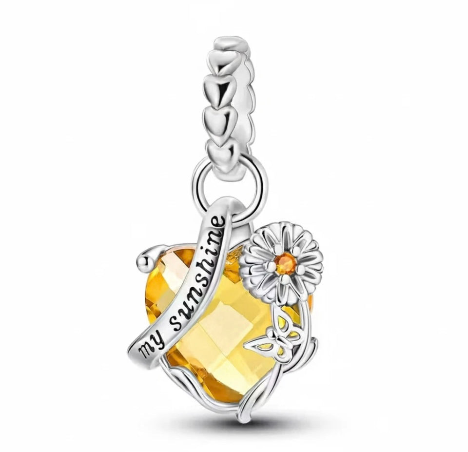 My Sunshine Dangle Charm For Bracelets S925 Sterling Silver