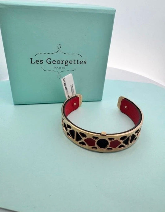 Les Georgettes by Altesse Bangle 14mm Gold Bora RRP £54 BOXED