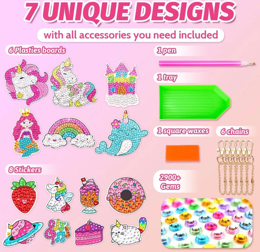 Maqhpu Stocking Fillers Kids, Diamond Art Kits- Gifts for 6 7 8 9 10 Year Old Girls